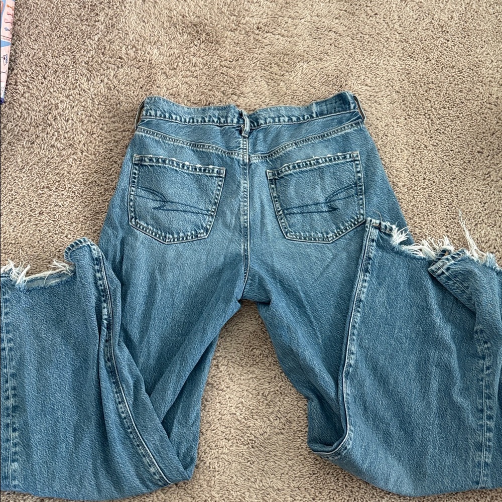 American Eagle Outfitters Light Blue Denim wide legs Jeans - Picture 5 of 5